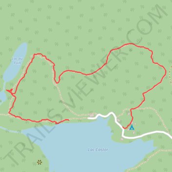 Itinéraire Lac Castor, distance, dénivelé, altitude, carte, profil, trace GPS