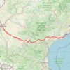 Itinéraire 0_Touluse-Sète, distance, dénivelé, altitude, carte, profil, trace GPS