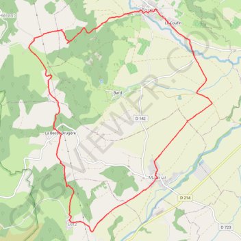 Itinéraire Marche Boudes, Charmet, Brugère, Letz et Madriat, distance, dénivelé, altitude, carte, profil, trace GPS