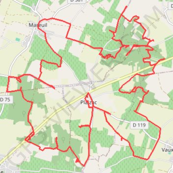 Itinéraire C O VTT Mareuil 16-8691288, distance, dénivelé, altitude, carte, profil, trace GPS