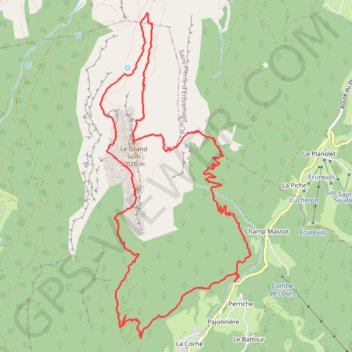Itinéraire Grand Som en boucle depuis la Coche (Chartreuse), distance, dénivelé, altitude, carte, profil, trace GPS