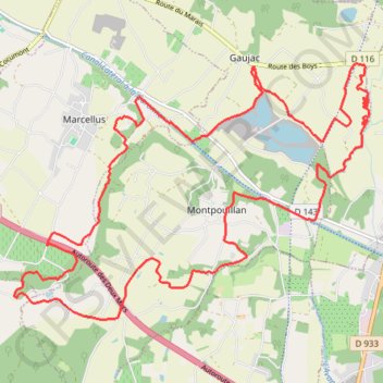 Itinéraire Marmande, distance, dénivelé, altitude, carte, profil, trace GPS