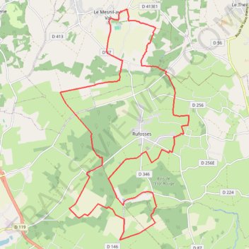 Itinéraire Parcours VTT 25km, distance, dénivelé, altitude, carte, profil, trace GPS