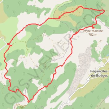 Itinéraire Peyre Martine (34), distance, dénivelé, altitude, carte, profil, trace GPS