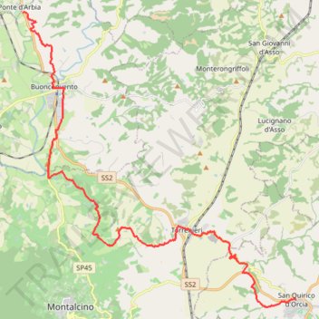 Itinéraire tappa-35-da-ponte-darbia-san-quirico, distance, dénivelé, altitude, carte, profil, trace GPS