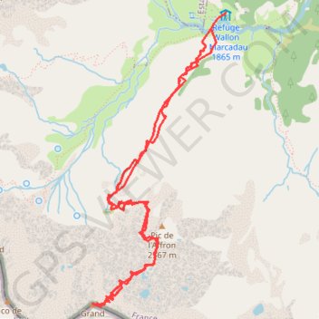 Itinéraire Grand pic de Péterneille, distance, dénivelé, altitude, carte, profil, trace GPS