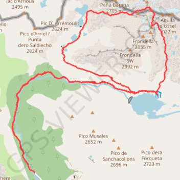 Itinéraire Balaitous (Brecha de Latour - Gran Diagonal), distance, dénivelé, altitude, carte, profil, trace GPS