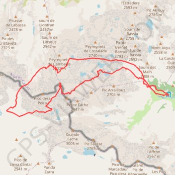 Itinéraire Pic de Cambalès, distance, dénivelé, altitude, carte, profil, trace GPS