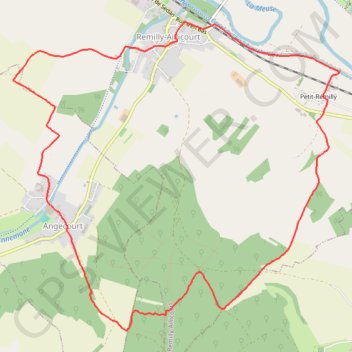 Itinéraire Rando à ANGECOURT, distance, dénivelé, altitude, carte, profil, trace GPS