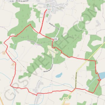 Itinéraire Sud de Bascons (40090), distance, dénivelé, altitude, carte, profil, trace GPS