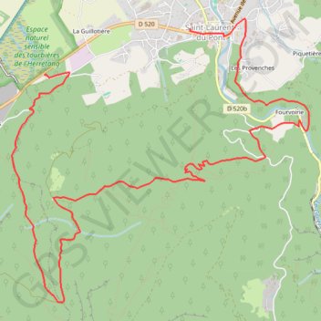 Itinéraire Saint Laurent du Pont G2, distance, dénivelé, altitude, carte, profil, trace GPS