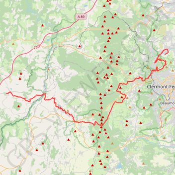 Itinéraire Blanzat - Gelles, distance, dénivelé, altitude, carte, profil, trace GPS