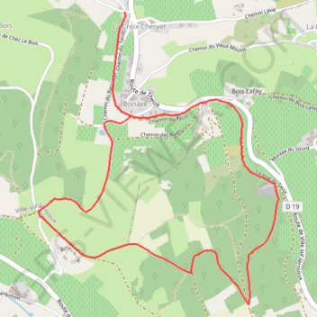 Itinéraire Tour 2-5Km, distance, dénivelé, altitude, carte, profil, trace GPS
