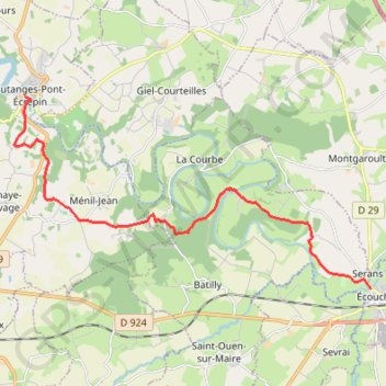 Itinéraire Chemin de Saint Michel (voie de Paris) etape 9, distance, dénivelé, altitude, carte, profil, trace GPS