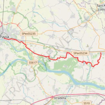 Itinéraire tappa-14-da-pavia-santa-cristina, distance, dénivelé, altitude, carte, profil, trace GPS