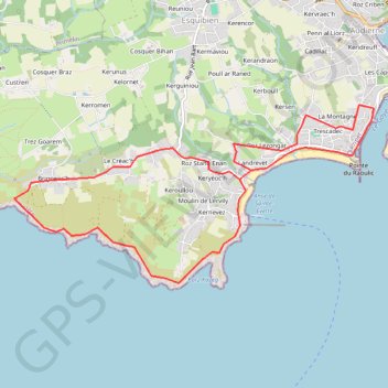 Itinéraire Rando Esquibien, distance, dénivelé, altitude, carte, profil, trace GPS