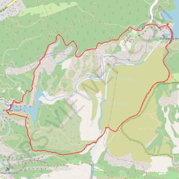 Itinéraire Le circuit des Infernets par les barrages de Bimont et Zola, distance, dénivelé, altitude, carte, profil, trace GPS