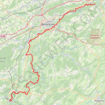 Itinéraire GR59 De Silley-Bléfond (Doubs) à Mesnay (Jura), distance, dénivelé, altitude, carte, profil, trace GPS