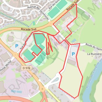 Itinéraire 5KM, distance, dénivelé, altitude, carte, profil, trace GPS