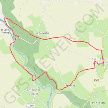 Itinéraire Chemin des routoirs - Saint-Aubin-de-Scellon, distance, dénivelé, altitude, carte, profil, trace GPS