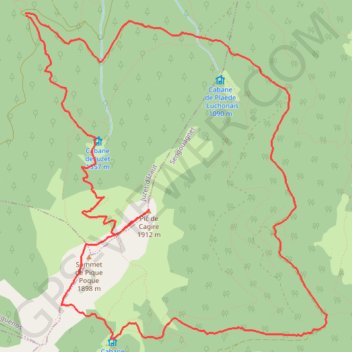 Itinéraire Pic de Cagire (France), distance, dénivelé, altitude, carte, profil, trace GPS