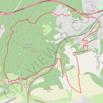 Itinéraire Rando circulaire au départ de Hombourg-Haut, distance, dénivelé, altitude, carte, profil, trace GPS