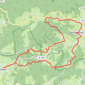 Itinéraire Azérat - Saint-Hilaire, distance, dénivelé, altitude, carte, profil, trace GPS