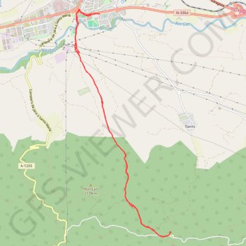 Itinéraire Jaca-Parador de Oroel, distance, dénivelé, altitude, carte, profil, trace GPS