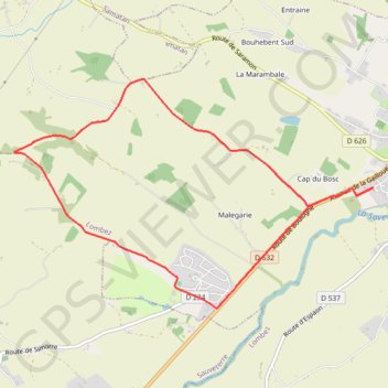 Itinéraire Autour du Château de Barbet et du Golf - Lombez, distance, dénivelé, altitude, carte, profil, trace GPS