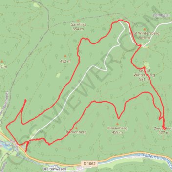 Itinéraire Wintersberg et Camp Celtique, distance, dénivelé, altitude, carte, profil, trace GPS