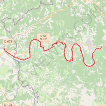 Itinéraire Fumel / Castelfranc, distance, dénivelé, altitude, carte, profil, trace GPS