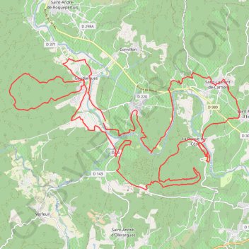 Itinéraire Goudargues, distance, dénivelé, altitude, carte, profil, trace GPS