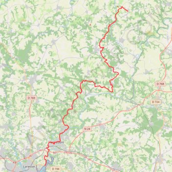 Itinéraire GR®341 Section 1: From Lanester to Guern, distance, dénivelé, altitude, carte, profil, trace GPS