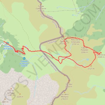 Itinéraire Pic d'Entecade, distance, dénivelé, altitude, carte, profil, trace GPS