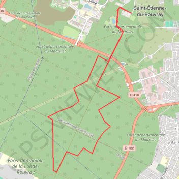 Itinéraire Saint Etienne du Rouvray, distance, dénivelé, altitude, carte, profil, trace GPS
