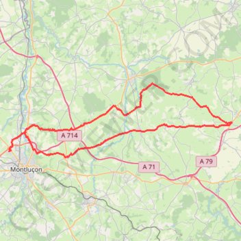 Itinéraire SAINT VICTOR - LE MONTET - SAINT VICTOR-18033737, distance, dénivelé, altitude, carte, profil, trace GPS