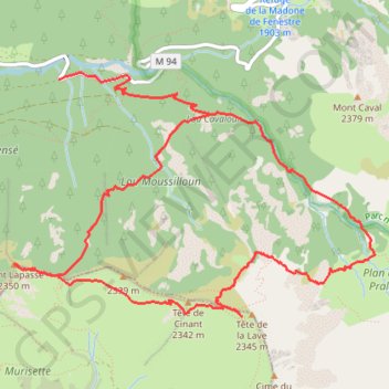 Itinéraire alain/Louis prop- Baisse de Férisson- mont Lapassé- Tête de la Lave, distance, dénivelé, altitude, carte, profil, trace GPS