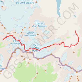 Itinéraire Valsorey - Chanrion, distance, dénivelé, altitude, carte, profil, trace GPS