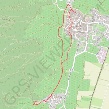 Itinéraire Dambach la Ville - Dieffenthal, distance, dénivelé, altitude, carte, profil, trace GPS