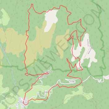 Itinéraire Aumessas - col des Portes - col Mouzoules, distance, dénivelé, altitude, carte, profil, trace GPS