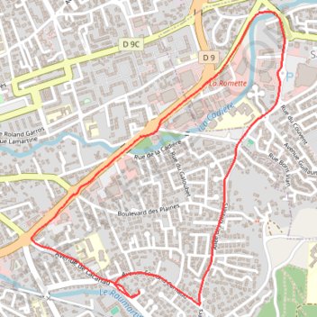 Itinéraire Jogging Marignane, distance, dénivelé, altitude, carte, profil, trace GPS