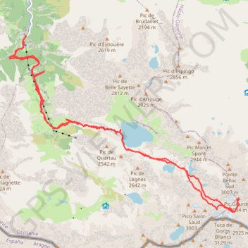 Itinéraire Rando gourdon, distance, dénivelé, altitude, carte, profil, trace GPS