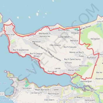 Itinéraire Neiz Vran, distance, dénivelé, altitude, carte, profil, trace GPS