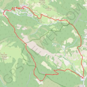Itinéraire Le Poët-en-Percip - Aulan - Montagne de la Bohémienne, distance, dénivelé, altitude, carte, profil, trace GPS