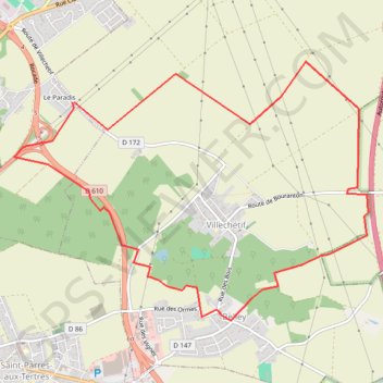 Itinéraire Randonnée autour de Villechétif, distance, dénivelé, altitude, carte, profil, trace GPS
