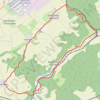 Itinéraire La vallée du Rupt de Mad - Jaulny, distance, dénivelé, altitude, carte, profil, trace GPS
