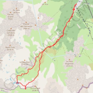 Itinéraire Boucle autour du refuge du Thabor, distance, dénivelé, altitude, carte, profil, trace GPS