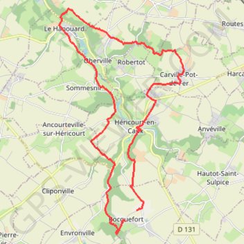 Itinéraire Circuit dans la vallée de la Durdent, distance, dénivelé, altitude, carte, profil, trace GPS