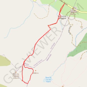 Itinéraire Pointes de la Blonnière : L'Arête à Marion, distance, dénivelé, altitude, carte, profil, trace GPS