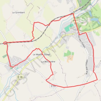 Itinéraire Le circuit Jean Follain - Canisy, distance, dénivelé, altitude, carte, profil, trace GPS